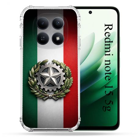 Coque Renforcée Pour Xiaomi Redmi Note 15 5G Voyage Drapeau Italie