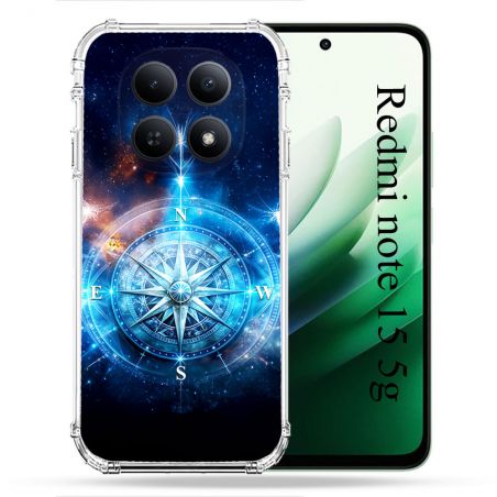 Coque Renforcée Pour Xiaomi Redmi Note 15 5G Voyage Rose des Vents Stellaire