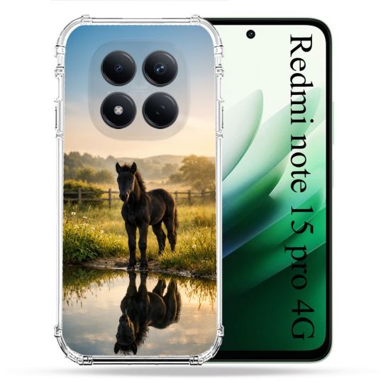Coque Renforcée Pour Xiaomi Redmi Note 15 Pro 4G Animal Cheval Reflet