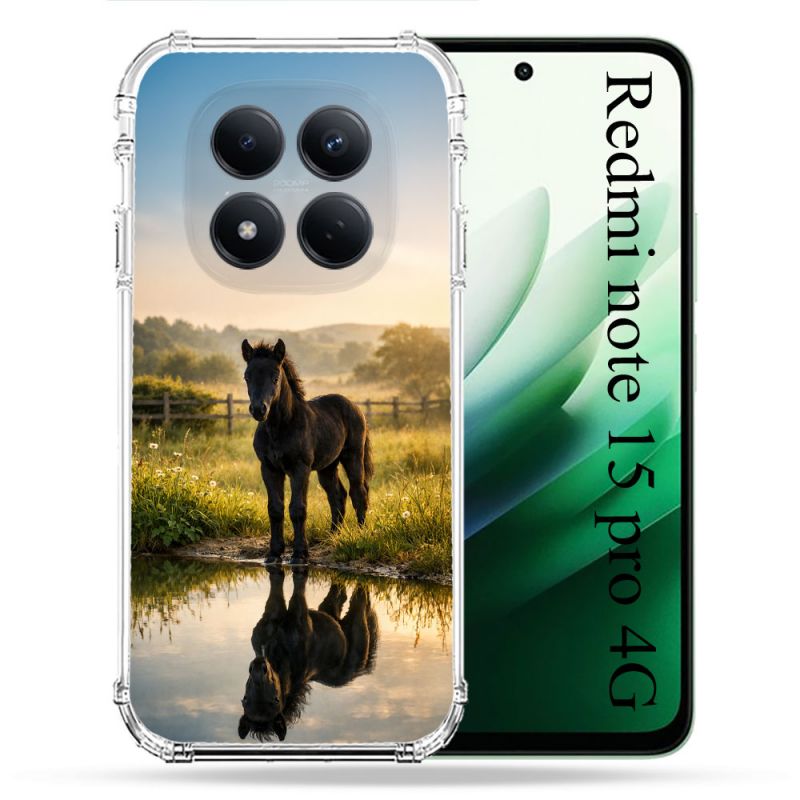 Coque Renforcée Pour Xiaomi Redmi Note 15 Pro 4G Animal Cheval Reflet