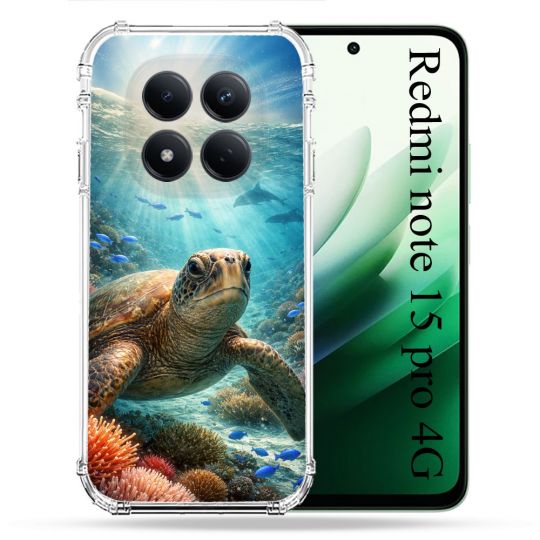 Coque Renforcée Pour Xiaomi Redmi Note 15 Pro 4G Animal Tortue Marine