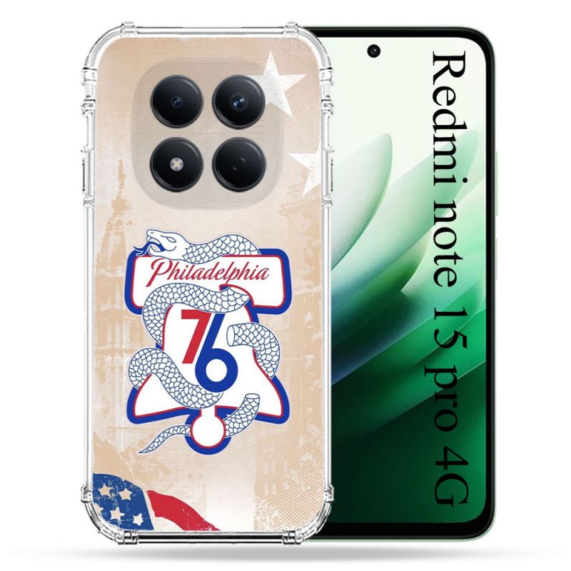 Coque Renforcée Pour Xiaomi Redmi Note 15 Pro 4G Basket Philadelphia 76ers
