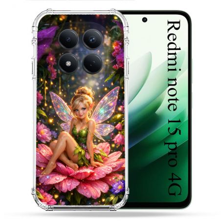 Coque Renforcée Pour Xiaomi Redmi Note 15 Pro 4G Fantastique Fee Fleur