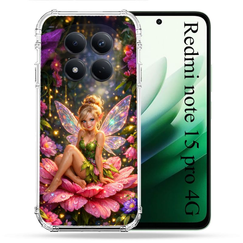 Coque Renforcée Pour Xiaomi Redmi Note 15 Pro 4G Fantastique Fee Fleur