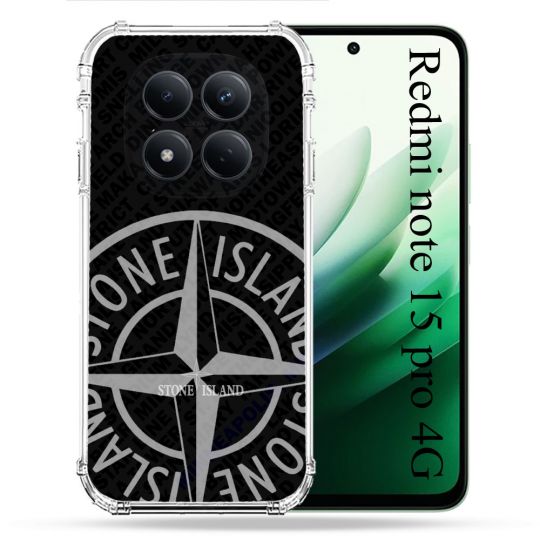 Coque Renforcée Pour Xiaomi Redmi Note 15 Pro 4G Stone Island Gris