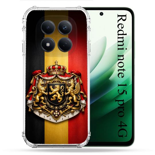 Coque Renforcée Pour Xiaomi Redmi Note 15 Pro 4G Voyage Drapeau Belgique