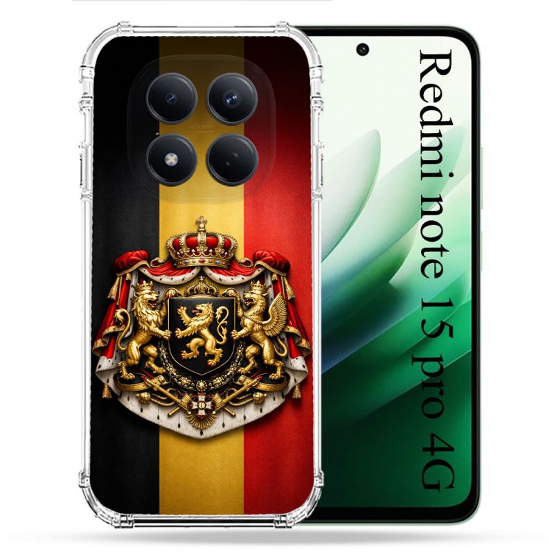 Coque Renforcée Pour Xiaomi Redmi Note 15 Pro 4G Voyage Drapeau Belgique