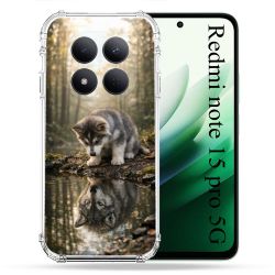 Coque Renforcée Pour Xiaomi Redmi Note 15 Pro 5G Animal Loup Reflet