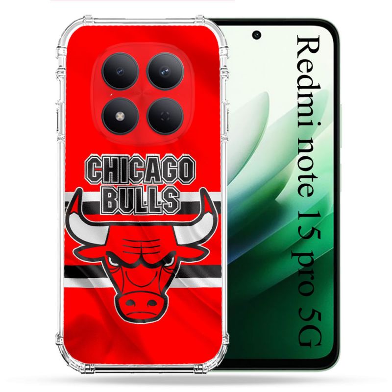 Coque Renforcée Pour Xiaomi Redmi Note 15 Pro 5G Basket Chicago Bulls