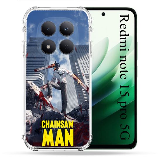Coque Renforcée Pour Xiaomi Redmi Note 15 Pro 5G Manga Chainsaw Man Denji