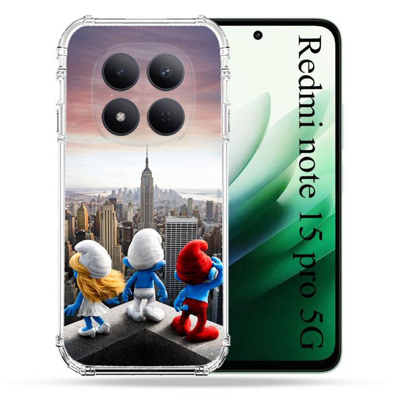 Coque Renforcée Pour Xiaomi Redmi Note 15 Pro 5G Schtroumpfs New York