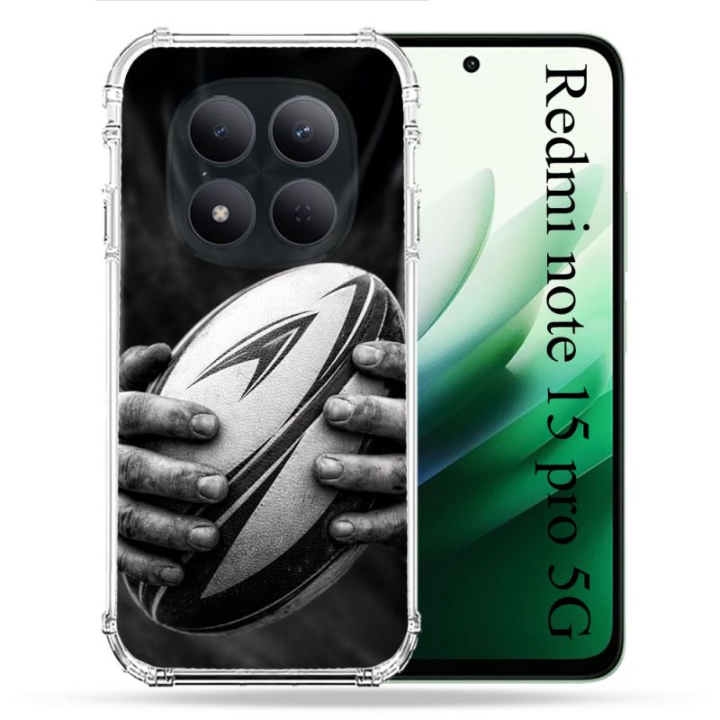 Coque Renforcée Pour Xiaomi Redmi Note 15 Pro 5G Sport Rugby Ballon Moderne