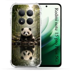 Coque Renforcée Pour Xiaomi Redmi Note 15 Pro Plus 5G Animal Panda Reflet