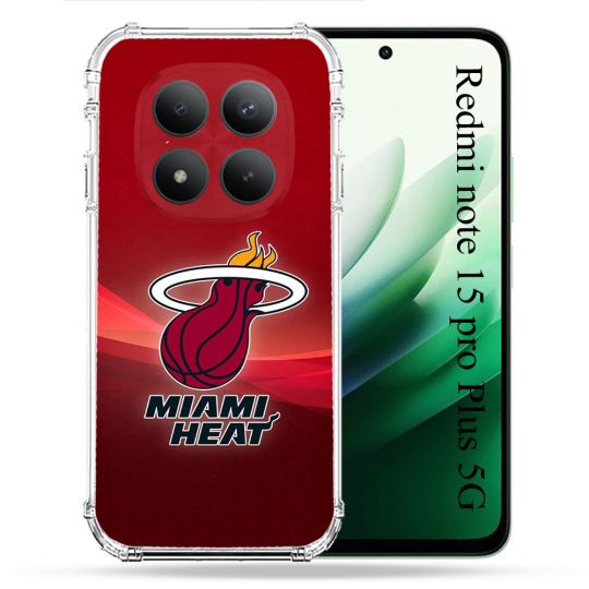 Coque Renforcée Pour Xiaomi Redmi Note 15 Pro Plus 5G Basket Miami Heat
