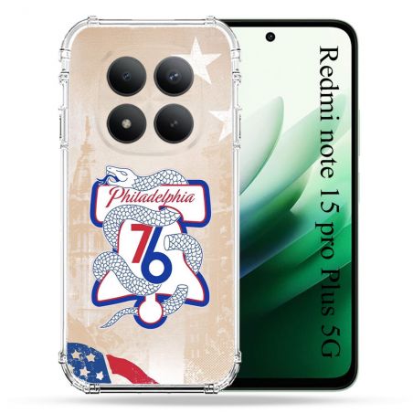 Coque Renforcée Pour Xiaomi Redmi Note 15 Pro Plus 5G Basket Philadelphia 76ers