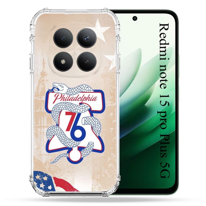 Coque Renforcée Pour Xiaomi Redmi Note 15 Pro Plus 5G Basket Philadelphia 76ers