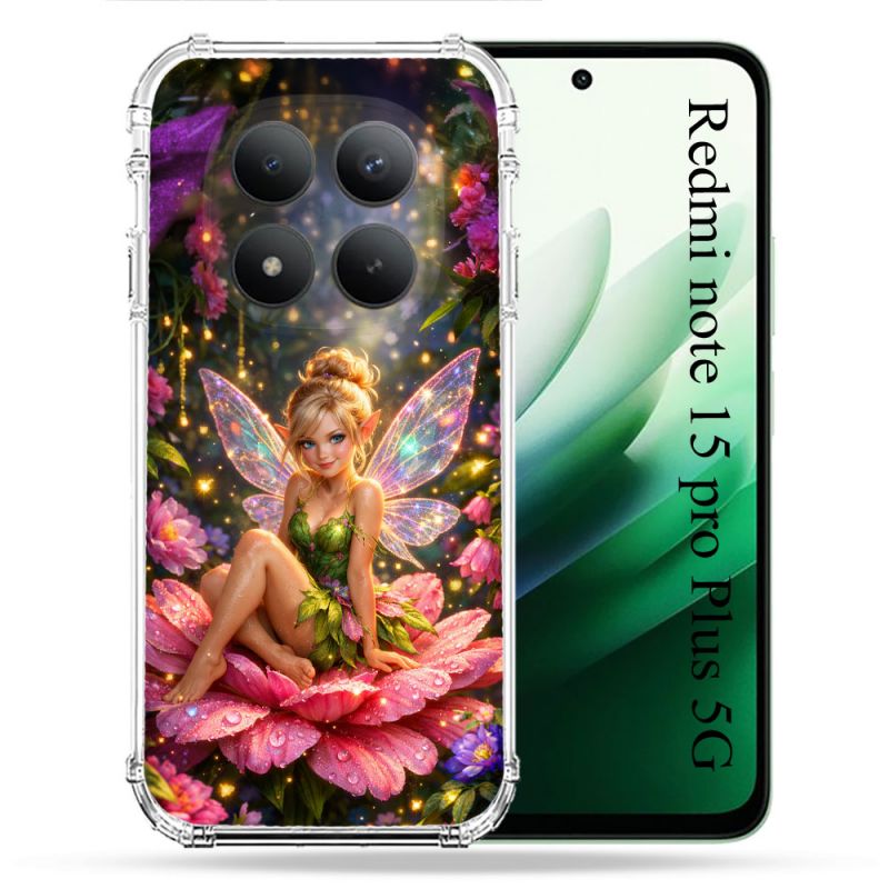 Coque Renforcée Pour Xiaomi Redmi Note 15 Pro Plus 5G Fantastique Fee Fleur