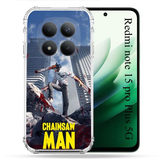 Coque Renforcée Pour Xiaomi Redmi Note 15 Pro Plus 5G Manga Chainsaw Man Denji