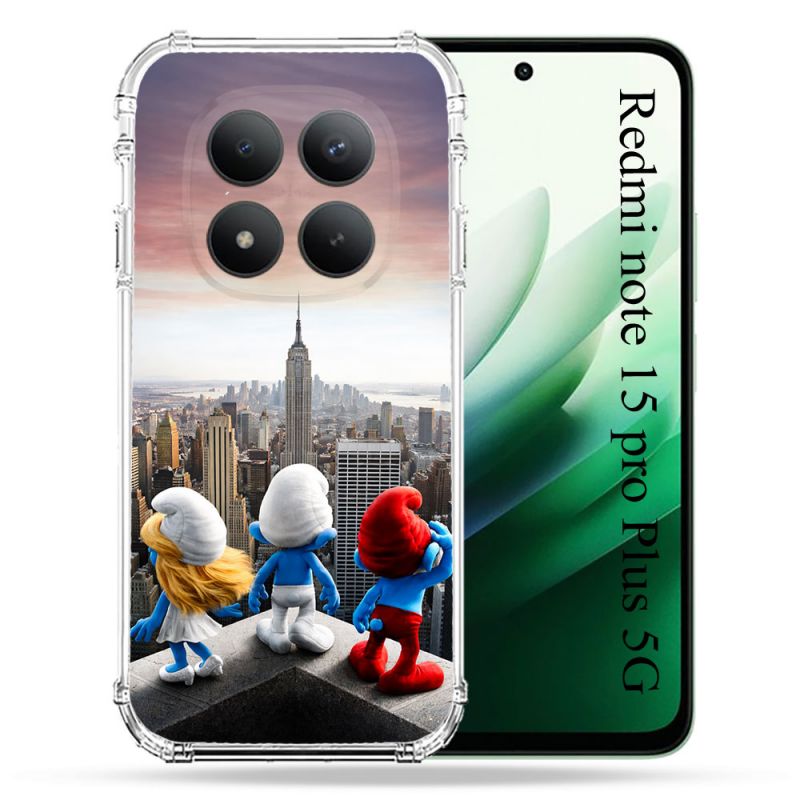 Coque Renforcée Pour Xiaomi Redmi Note 15 Pro Plus 5G Schtroumpfs New York