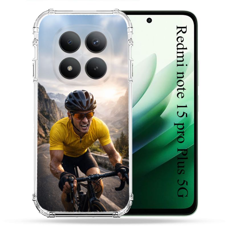 Coque Renforcée Pour Xiaomi Redmi Note 15 Pro Plus 5G Sport Cyclisme Maillot Jaune