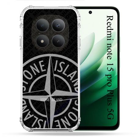Coque Renforcée Pour Xiaomi Redmi Note 15 Pro Plus 5G Stone Island Gris