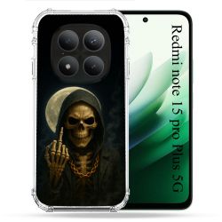 Coque Renforcée Pour Xiaomi Redmi Note 15 Pro Plus 5G Tete de Mort Doigt 2026
