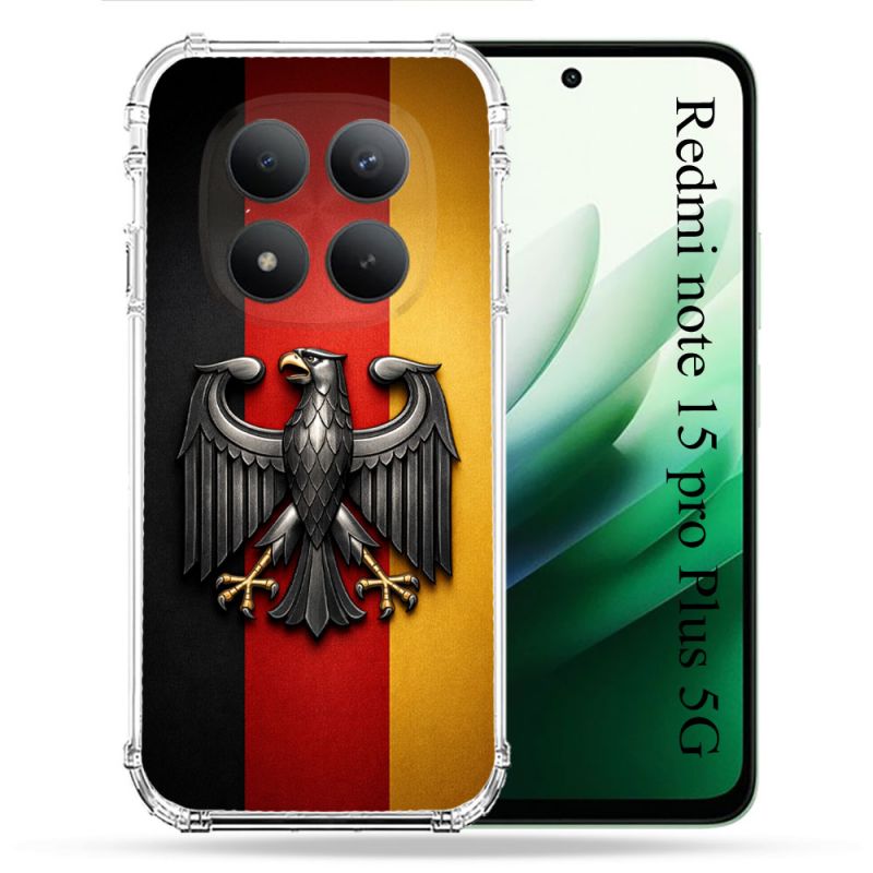 Coque Renforcée Pour Xiaomi Redmi Note 15 Pro Plus 5G Voyage Drapeau Allemagne