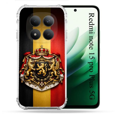 Coque Renforcée Pour Xiaomi Redmi Note 15 Pro Plus 5G Voyage Drapeau Belgique