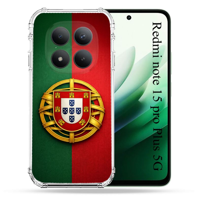 Coque Renforcée Pour Xiaomi Redmi Note 15 Pro Plus 5G Voyage Drapeau Portugal