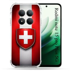 Coque Renforcée Pour Xiaomi Redmi Note 15 Pro Plus 5G Voyage Drapeau Suisse
