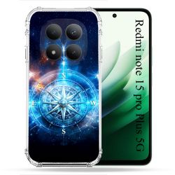 Coque Renforcée Pour Xiaomi Redmi Note 15 Pro Plus 5G Voyage Rose des Vents Stellaire