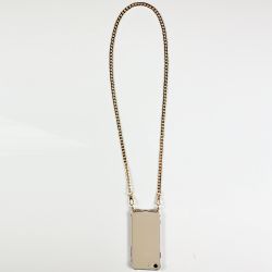 Coque Pour Iphone 17e avec Lanière / Cordon Metal Plate Or