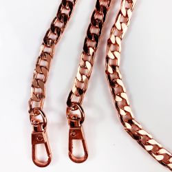 Coque Pour Iphone 17e avec Lanière / Cordon Metal Plate Or Rose