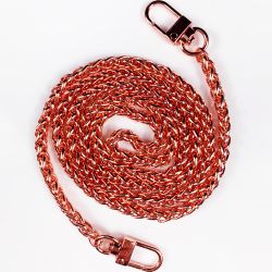 Coque Pour Iphone 17e avec Lanière / Cordon Metal Serpent Or Rose