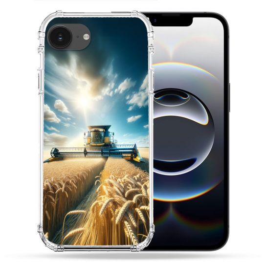 Coque Renforcée Pour Iphone 17e Agriculture Moissonneuse Blé