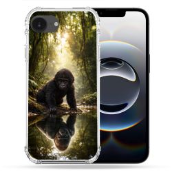 Coque Renforcée Pour Iphone 17e Animal Gorille Reflet