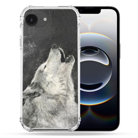 Coque Renforcée Pour Iphone 17e Animal Loup Hurlement