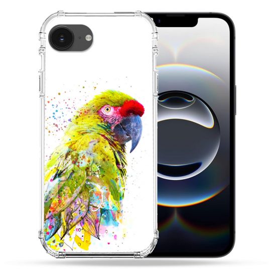 Coque Renforcée Pour Iphone 17e Animal Perroquet Jaune