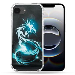 Coque Renforcée Pour Iphone 17e Fantastique Dragon Bleu