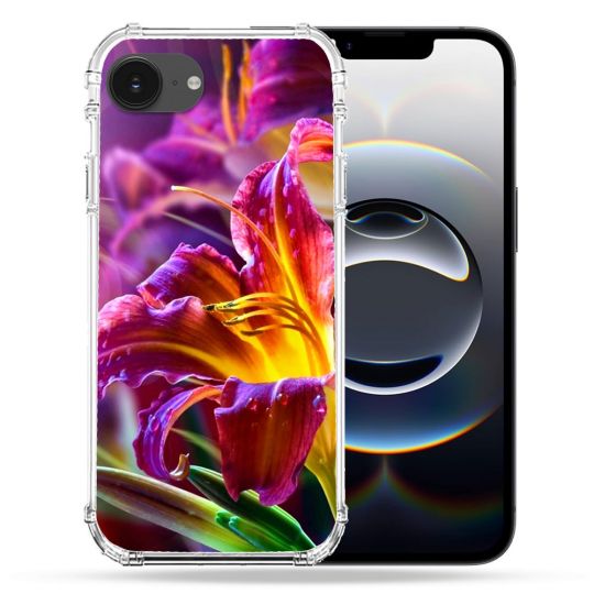 Coque Renforcée Pour Iphone 17e Fleur Lys Color