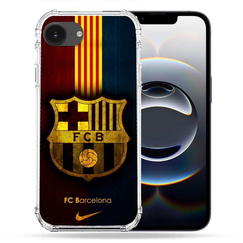 Coque Renforcée Pour Iphone 17e Foot FC Barcelone Vintage