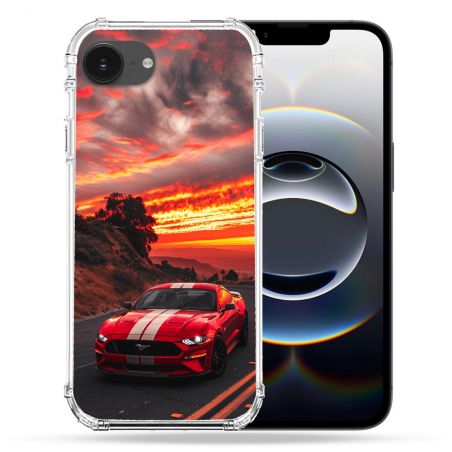 Coque Renforcée Pour Iphone 17e Ford Mustang GT500 Rouge