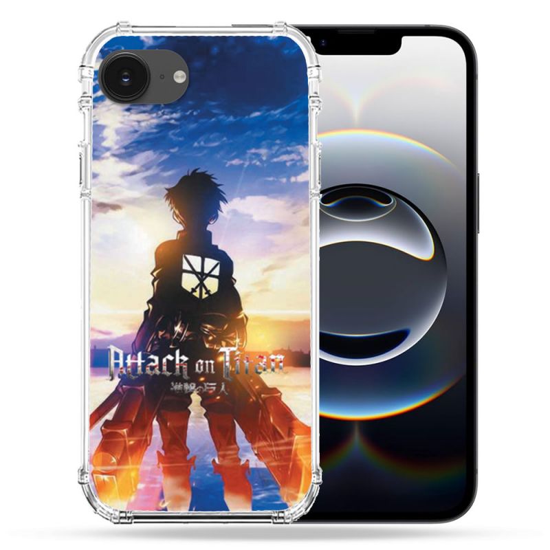 Coque Renforcée Pour Iphone 17e Manga Attaque Titans Soleil