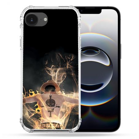 Coque Renforcée Pour Iphone 17e Manga One Piece Ace Noir