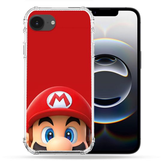 Coque Renforcée Pour Iphone 17e Mario Rouge