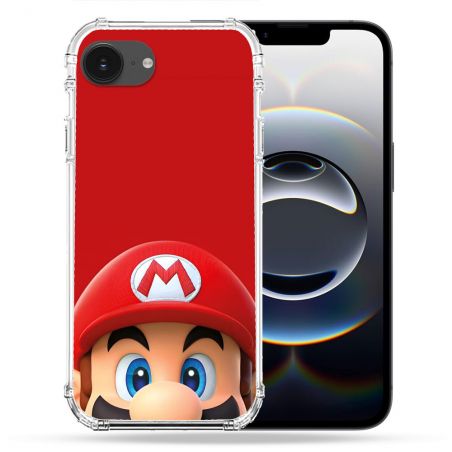 Coque Renforcée Pour Iphone 17e Mario Rouge