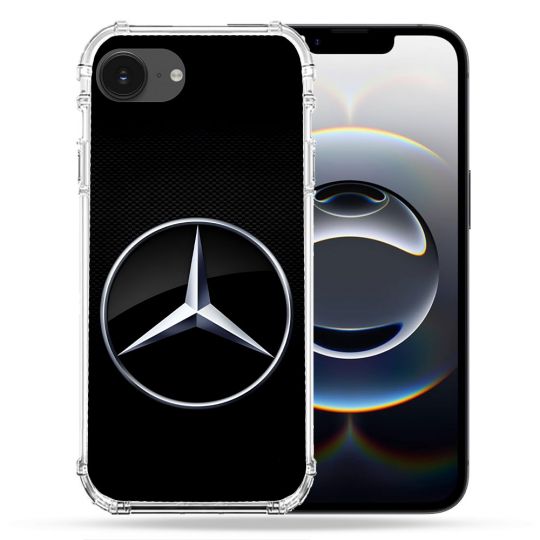Coque Renforcée Pour Iphone 17e Mercedes Carbone