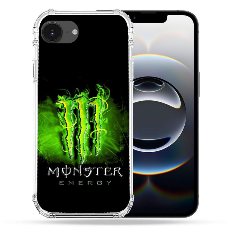 Coque Renforcée Pour Iphone 17e Monster Energy Vert