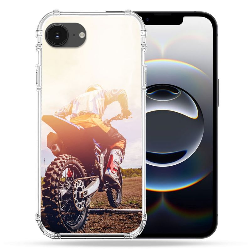 Coque Renforcée Pour Iphone 17e Moto Cross Soleil