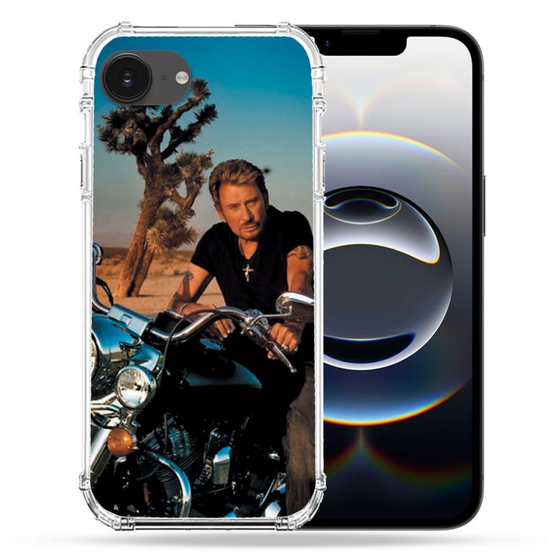 Coque Renforcée Pour Iphone 17e Musique Johnny Hallyday Moto